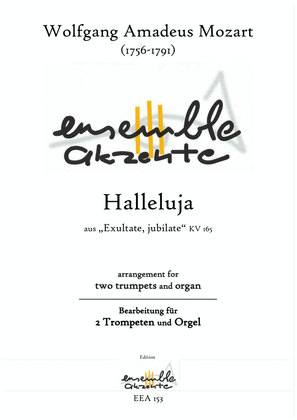 Book cover for Halleluja from "Exultate, jubilate" KV 165 - arrangement for two trumpets and organ