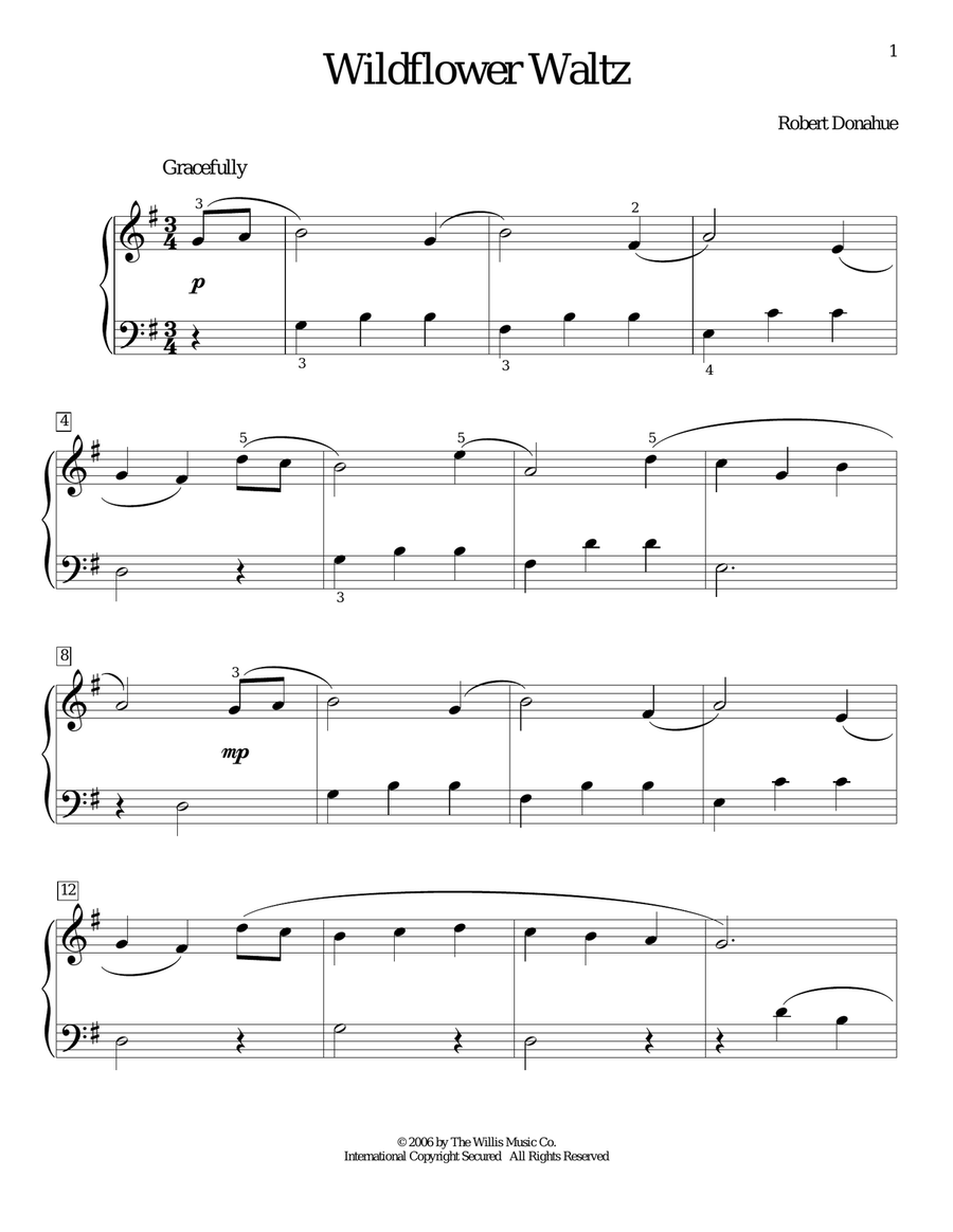 Wildflower Waltz Piano Method scores gallery preview page 1