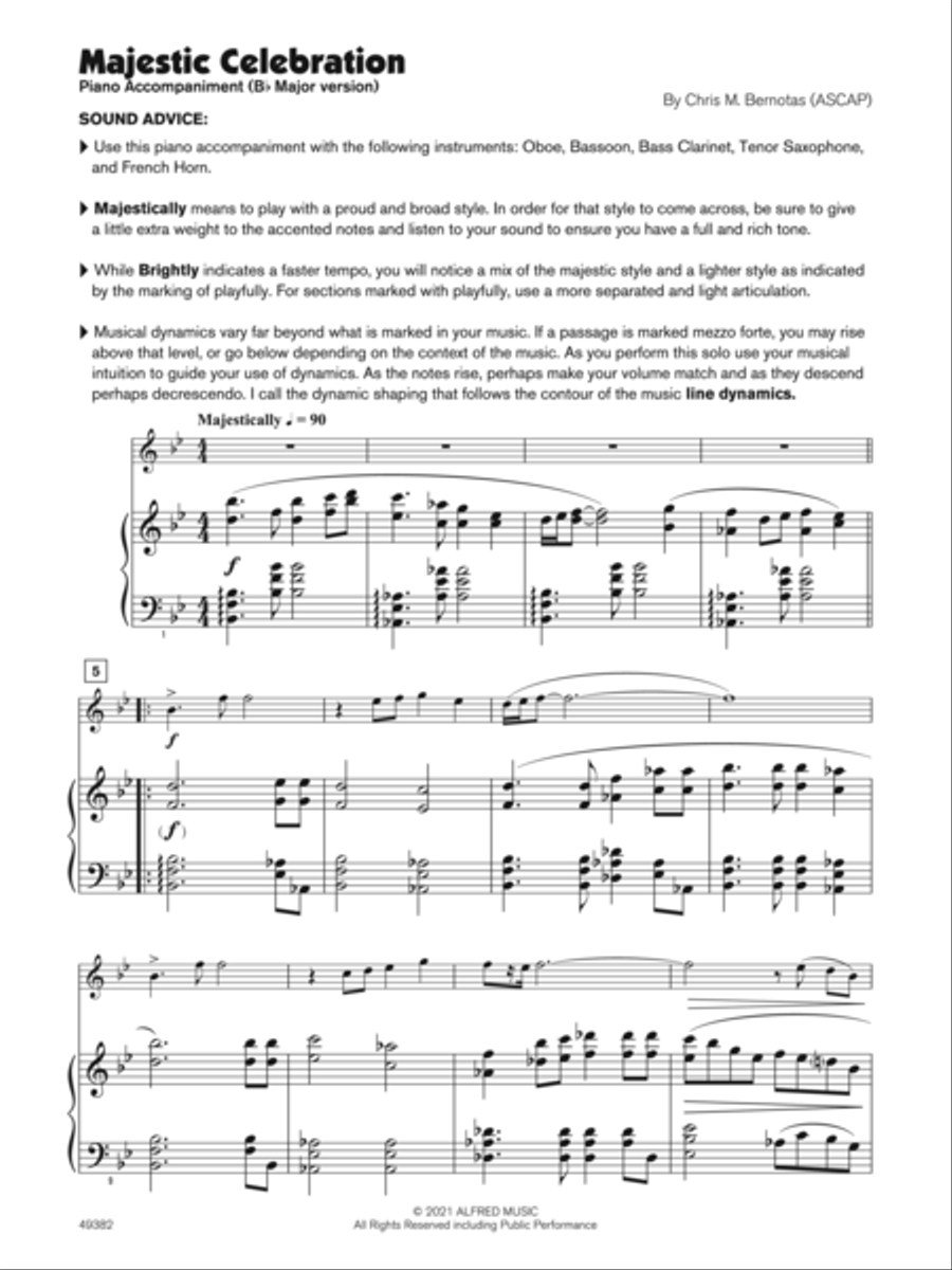 Majestic Celebration (Sound Innovations Soloist, Bassoon) Small Ensemble scores gallery preview page 4