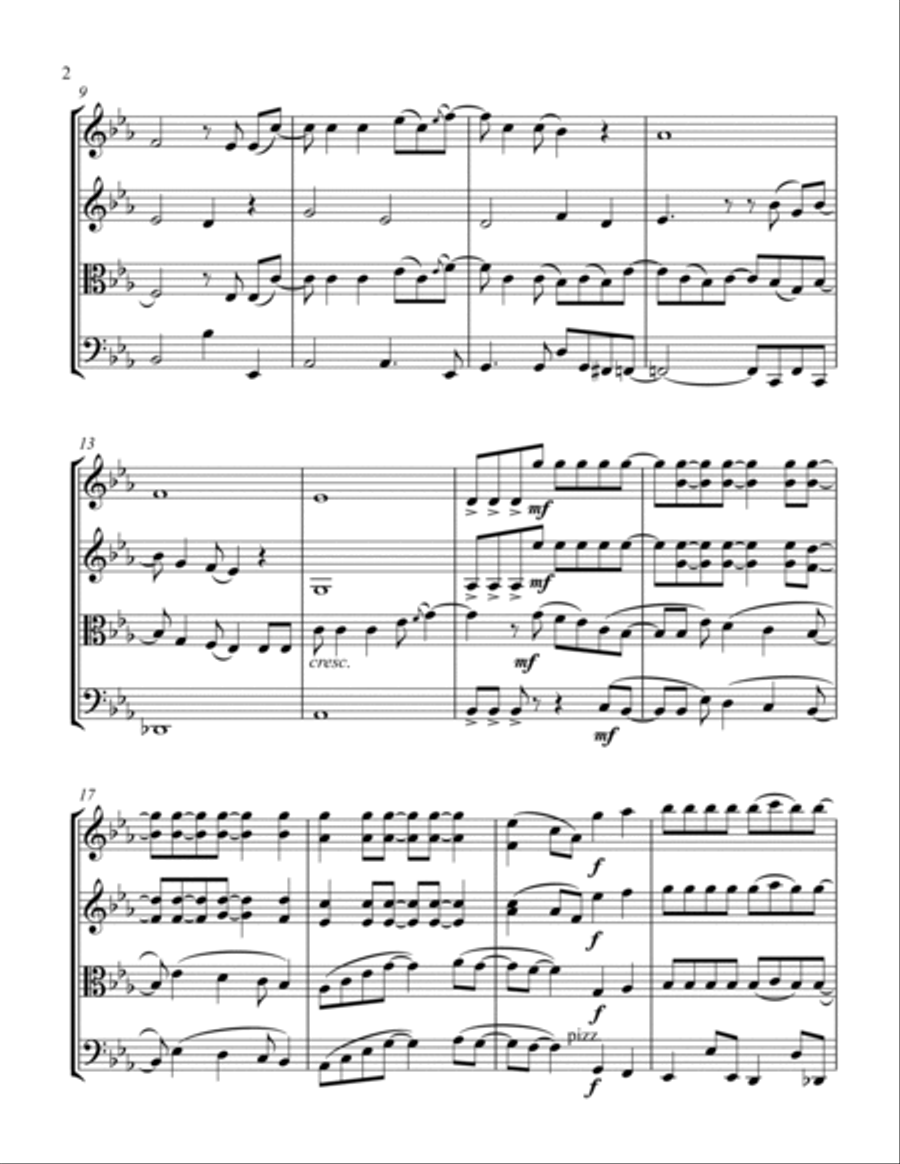 How Deep Is Your Love String Quartet scores gallery preview page 2