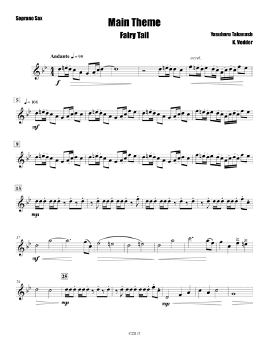 Fairy Tail Woodwind Quartet scores gallery preview page 5