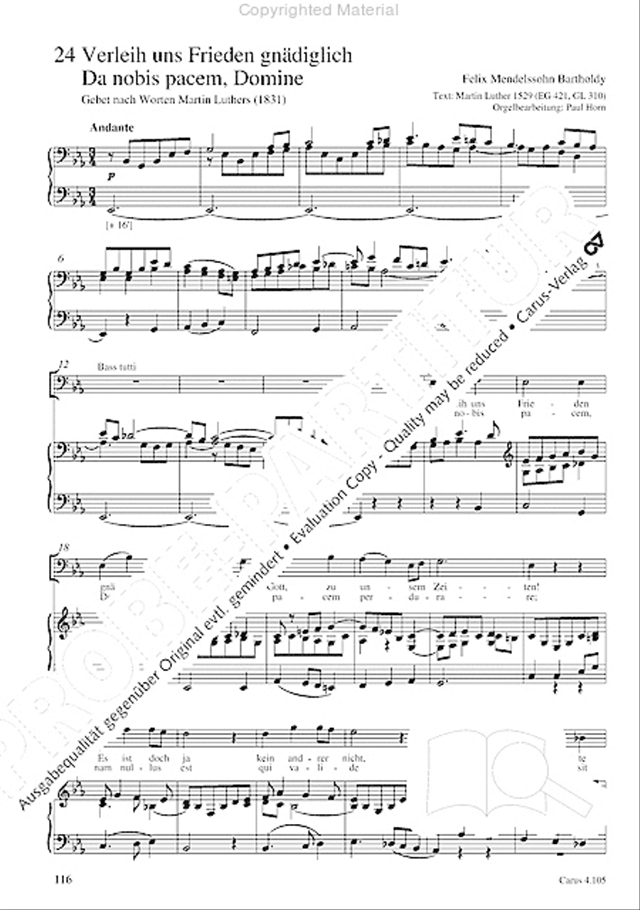 Choral collection Mendelssohn - editionchor Choir scores gallery preview page 117