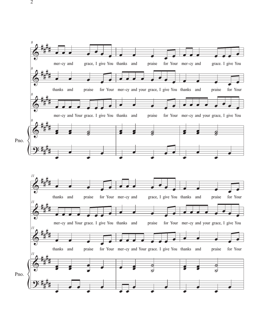 Mercy and Grace Mercy and Grace 3-Part scores gallery preview page 2