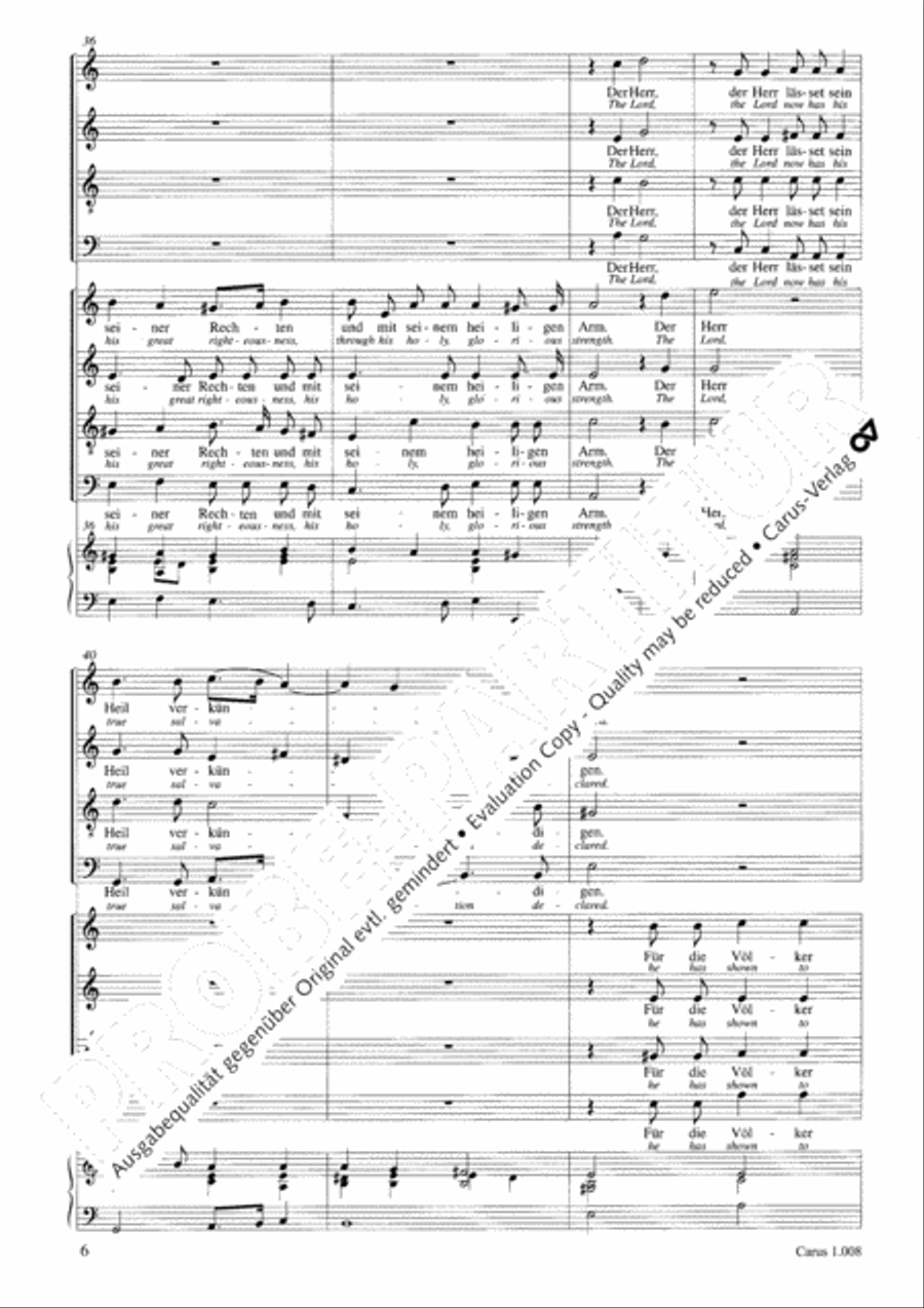 Sing to the Lord a new song (Singet dem Herrn ein neues Lied) 4-Part scores gallery preview page 7