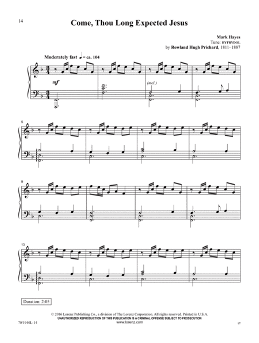 Mark Hayes Miniatures Piano Solo scores gallery preview page 10