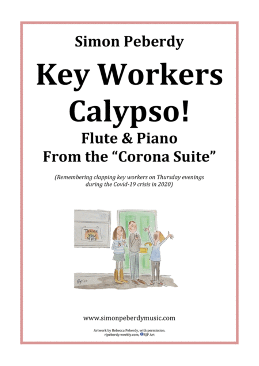 Key Workers Calypso for Flute and Piano from the Corona Suite by Simon Peberdy Flute Solo scores gallery preview page 5