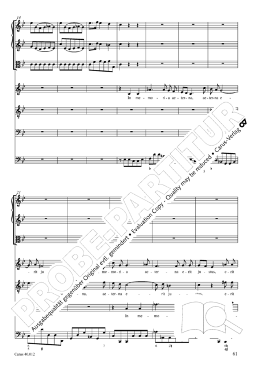 Beatus vir (How blest is he) Psalm 111 4-Part scores gallery preview page 62