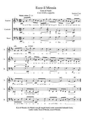 Ecco il Messia - Canto di Natale per Coro SAB a cappella