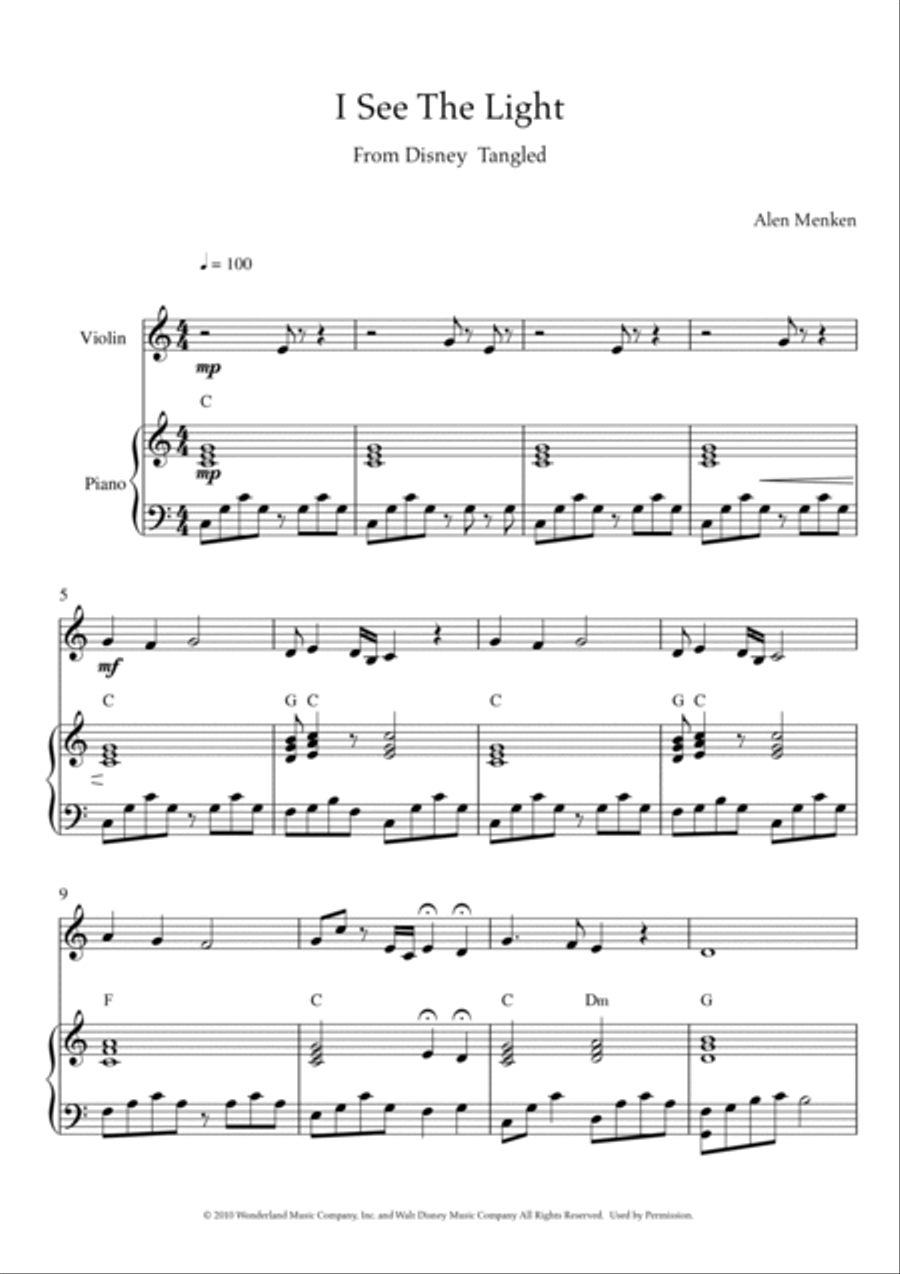I See The Light Small Ensemble scores gallery preview page 2
