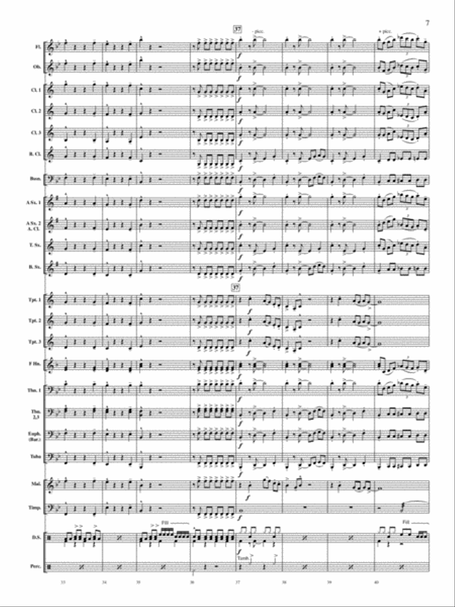 Concerto for Drum Set and Concert Band Concert Band scores gallery preview page 6