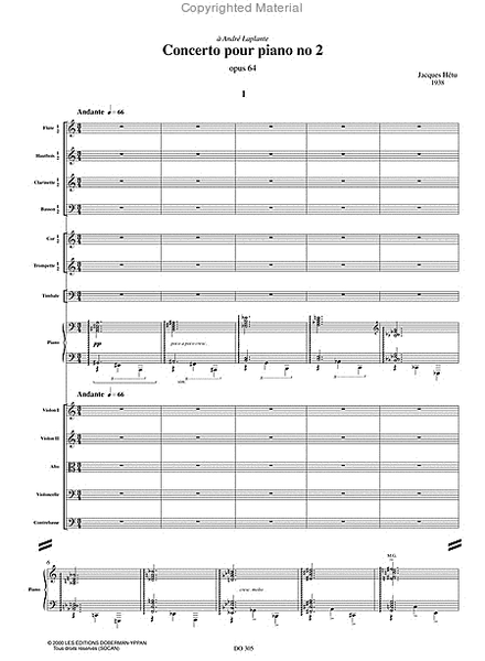 Concerto for piano no. 2 op. 64 (score)