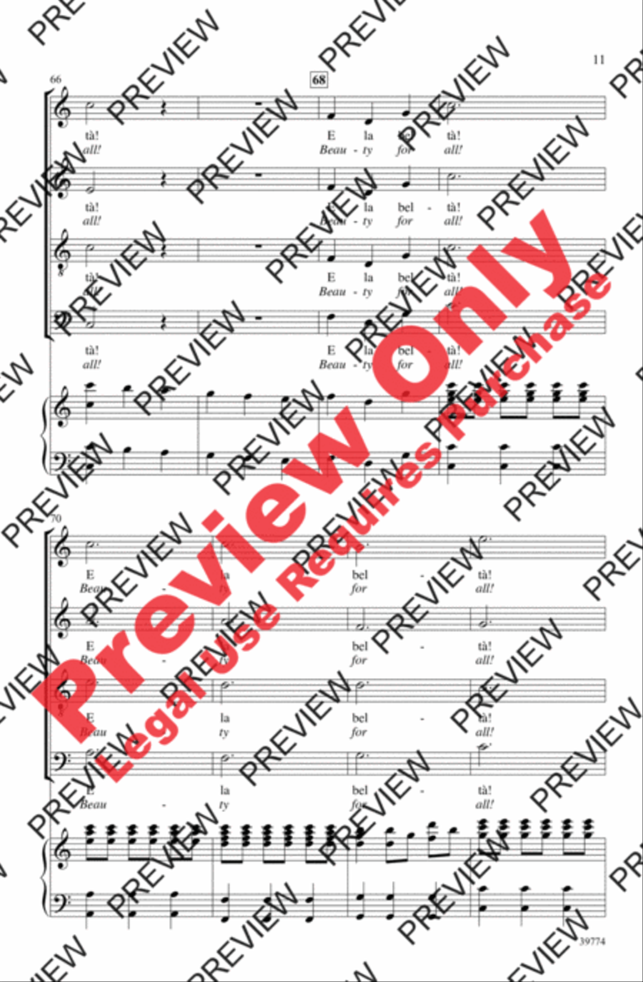 Viva Amore 4-Part scores gallery preview page 10