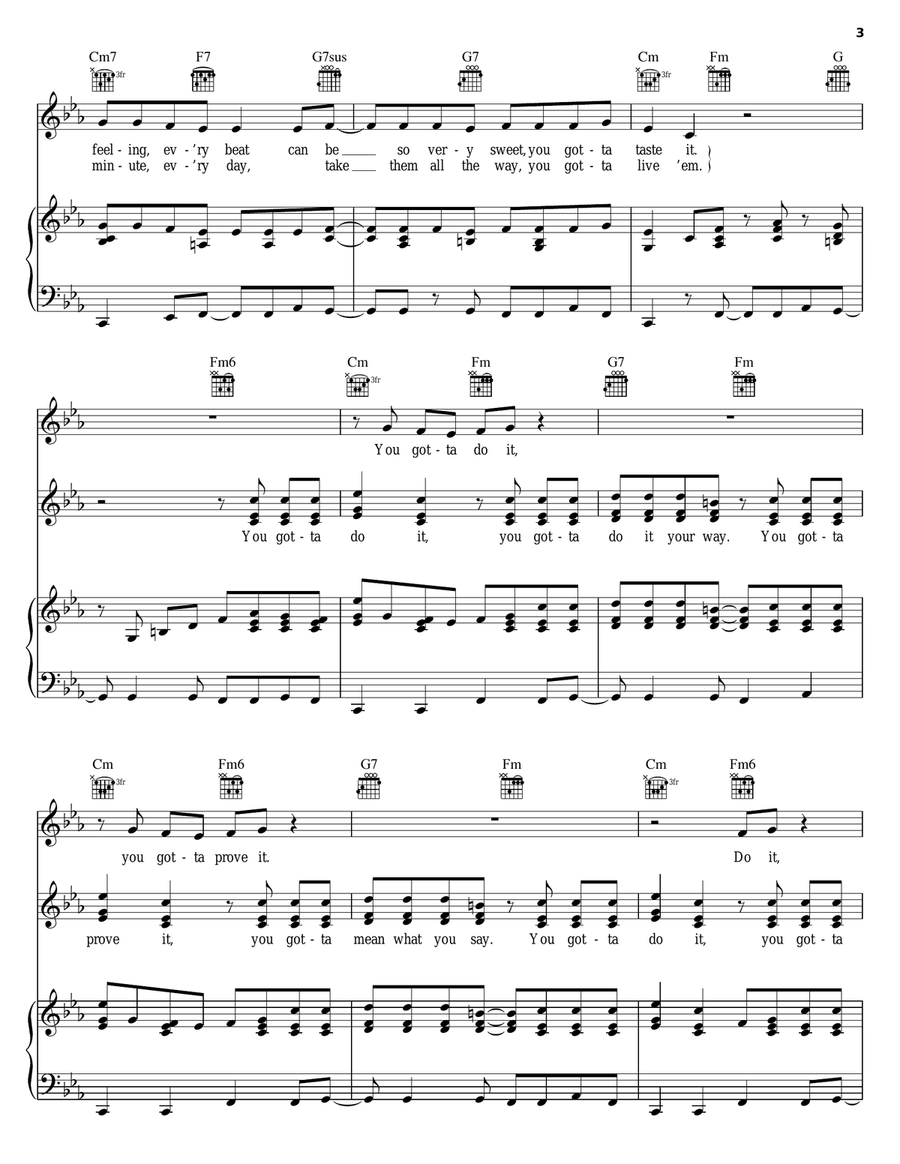 Let's Get Loud Piano, Vocal, Guitar scores gallery preview page 3