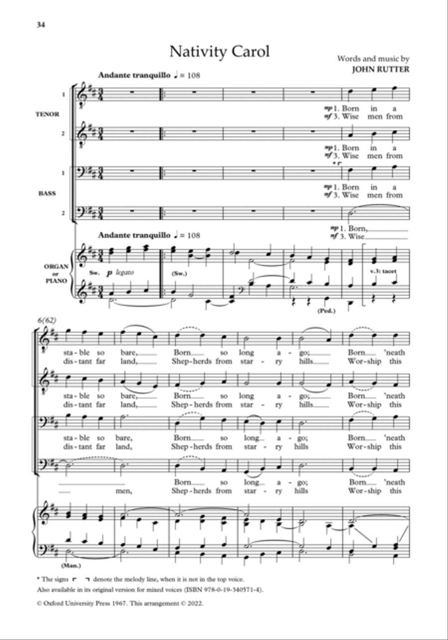 John Rutter Choral Works for TTBB choirs TTBB scores gallery preview page 12
