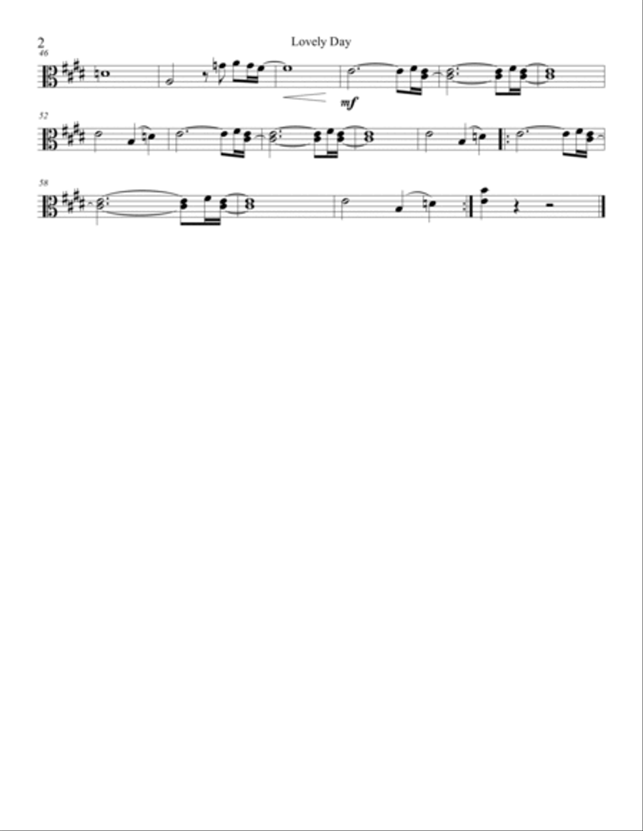 Lovely Day Lovely Day String Quartet scores gallery preview page 6