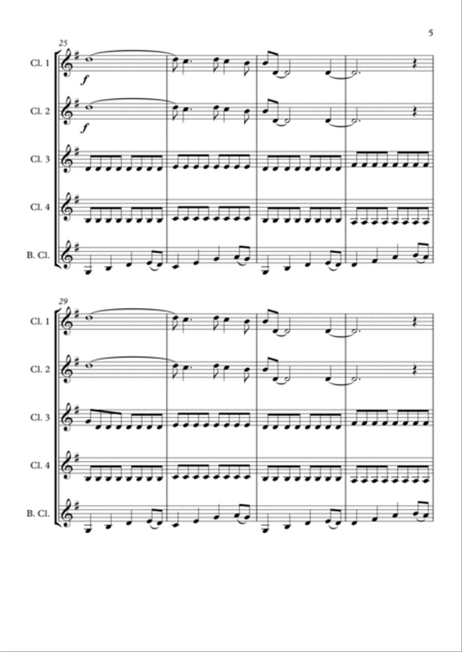 The Lion Sleeps Tonight Woodwind Ensemble scores gallery preview page 5