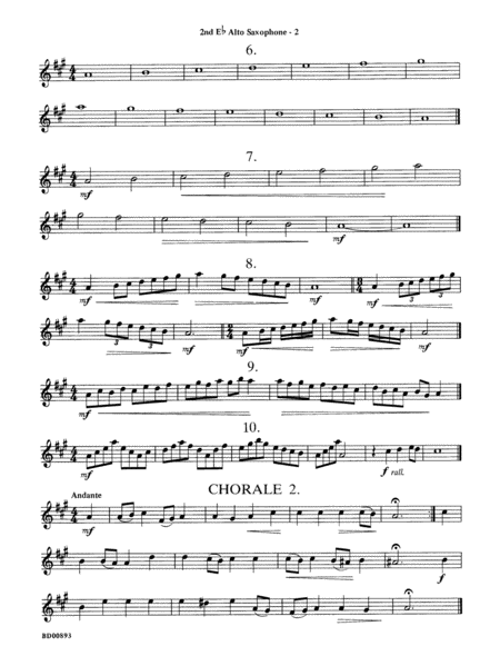 Belwin "Warm-Ups" for Symphonic Band: 2nd E-flat Alto Saxophone