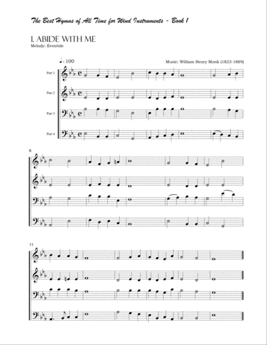 The Best Hymns of All Time (for Wind Instruments) Book 1 Concert Band scores gallery preview page 4