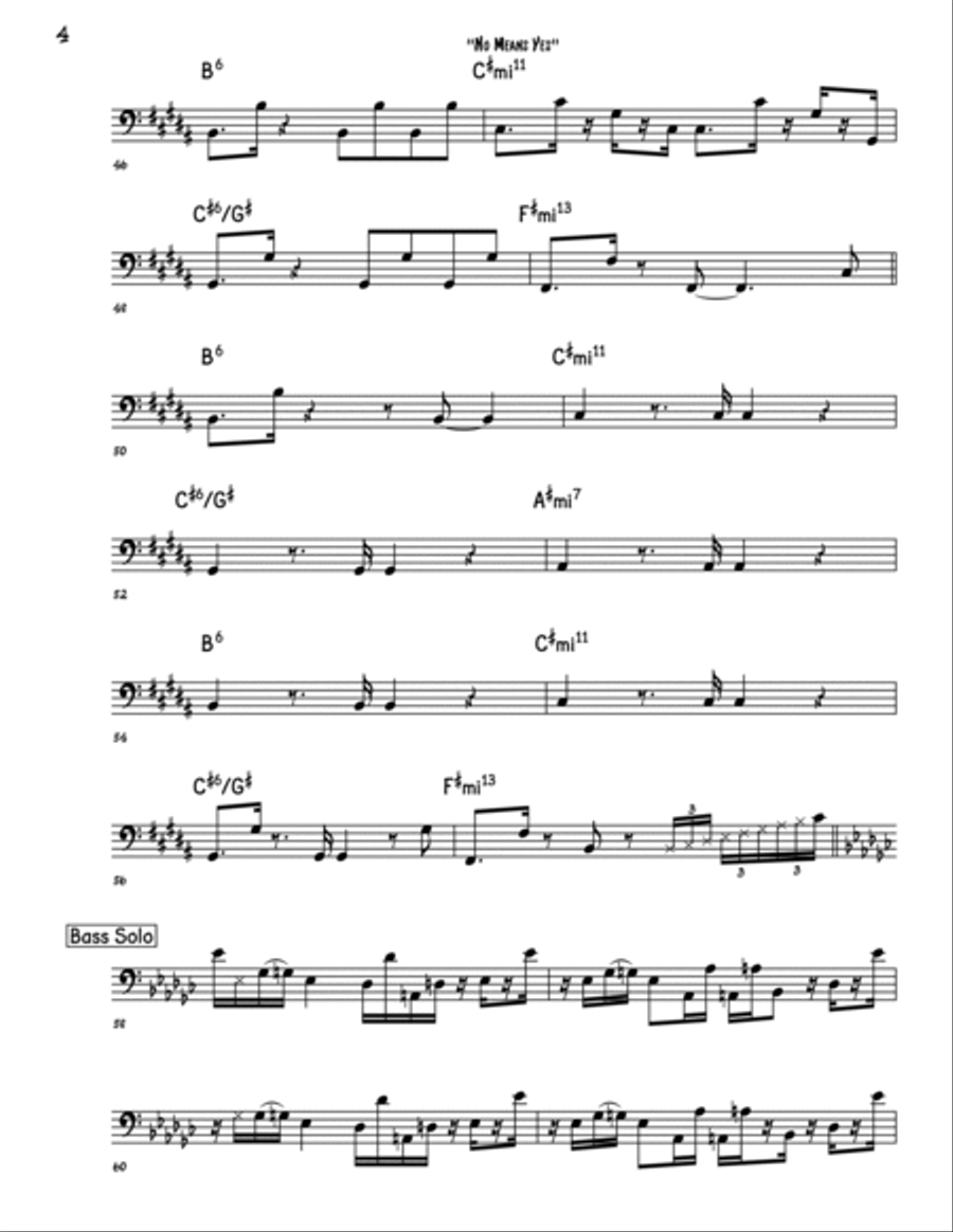 No Means Yes Bass Guitar scores gallery preview page 4