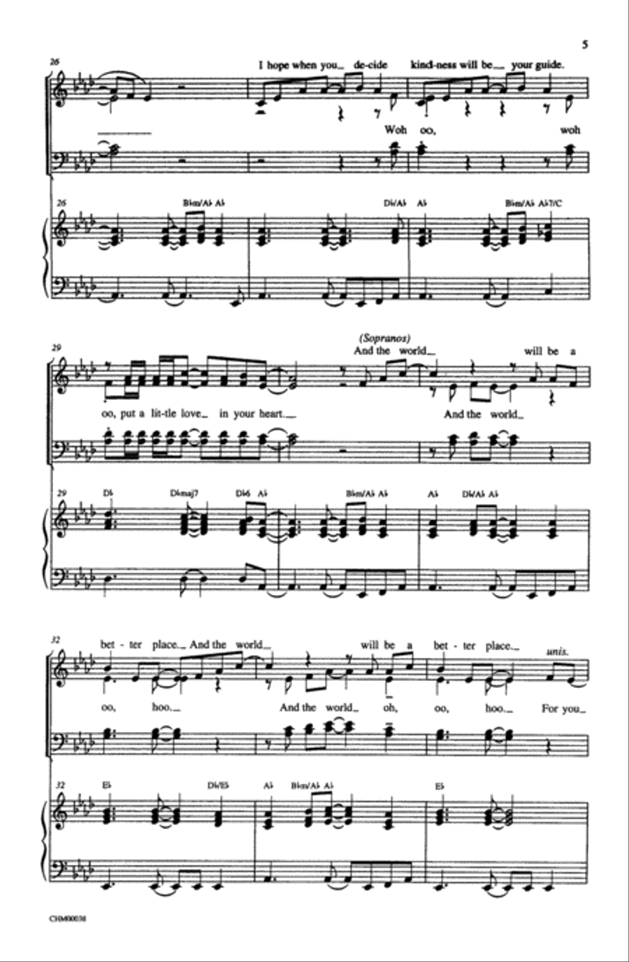 Put a Little Love in Your Heart Choir scores gallery preview page 4
