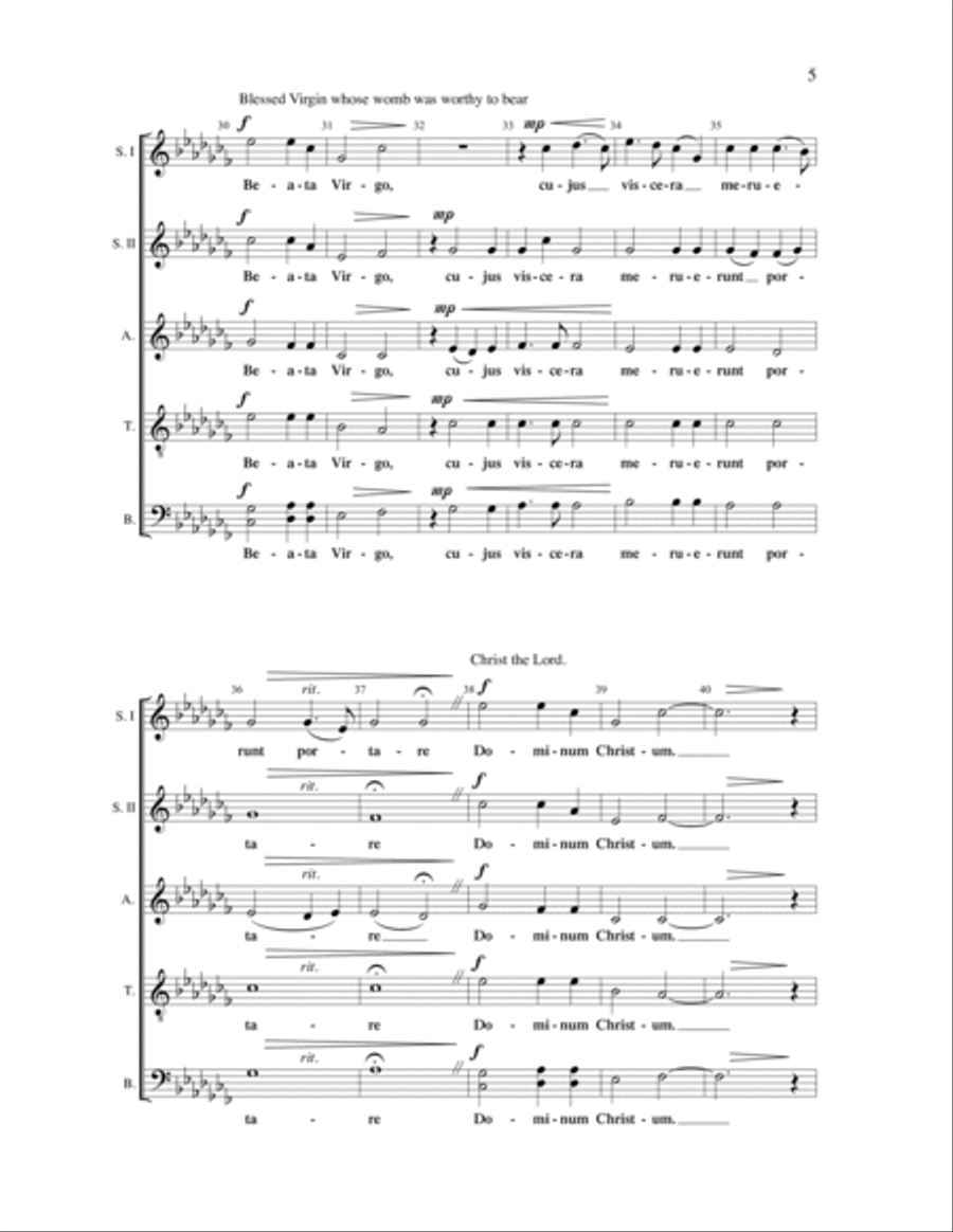 O Magnum Mysterium SSATB scores gallery preview page 4