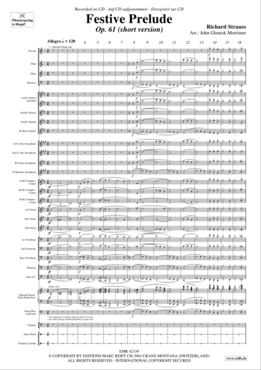 Festive Prelude Concert Band scores gallery preview page 3