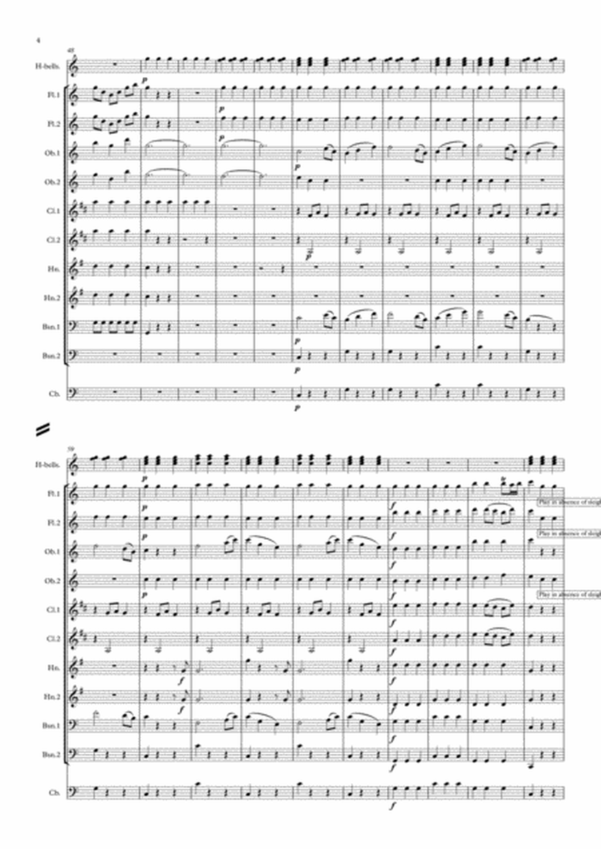 Mozart: 3 Deutsche Tänze K605 No.3 in C Die Schlittenfahrt (Sleigh Ride) - symphonic wind image number null