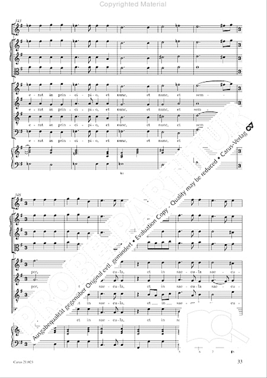 Magnificat in G SATTB scores gallery preview page 35
