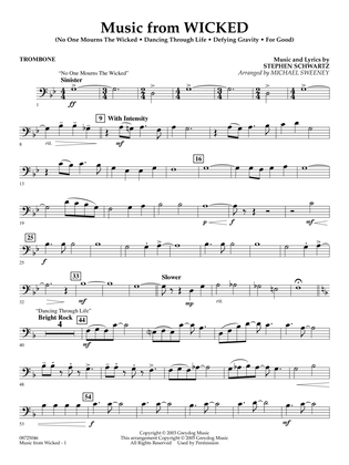 Music from Wicked (arr. Michael Sweeney) - Trombone