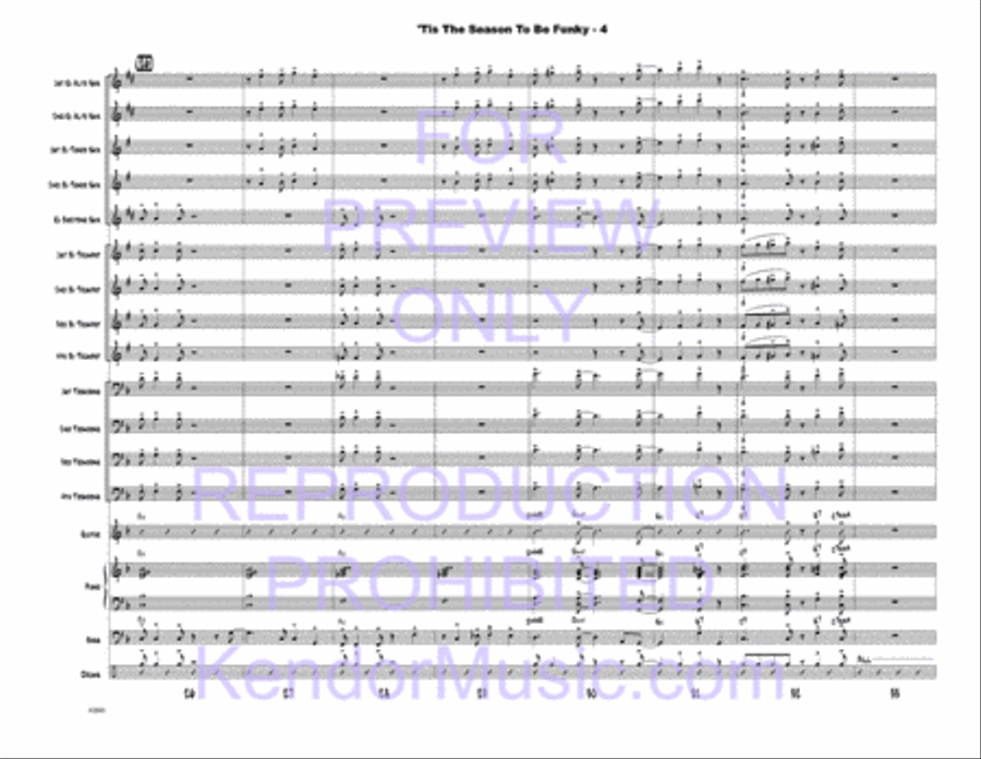 Tis The Season To Be Funky Jazz Ensemble scores gallery preview page 6