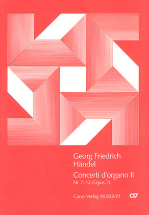 Book cover for Handel: Concerti d'organo Nr.7-12