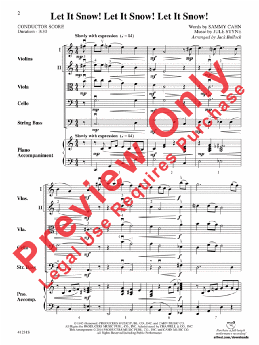 Let It Snow! Let It Snow! Let It Snow! String Orchestra scores gallery preview page 3