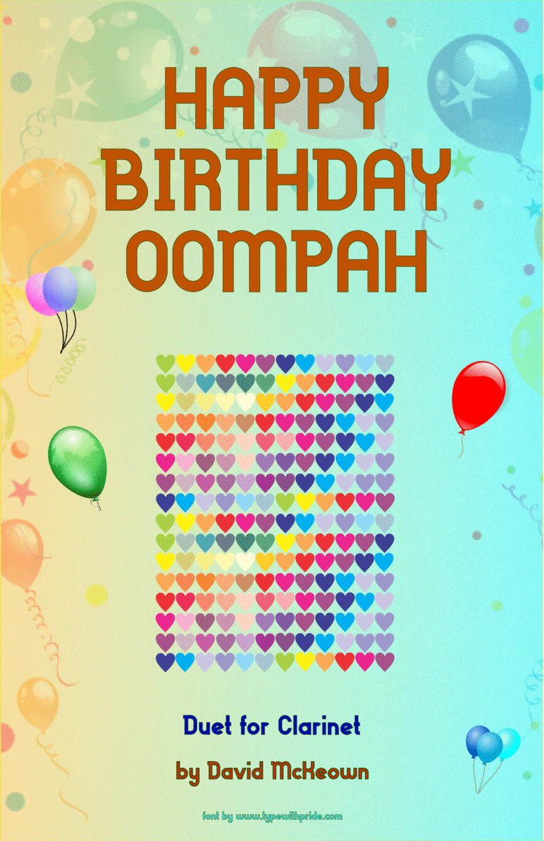 Happy Birthday Oompah, for Clarinet Duet