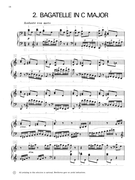 Beethoven -- Eleven Bagatelles, Op. 119 for the Piano