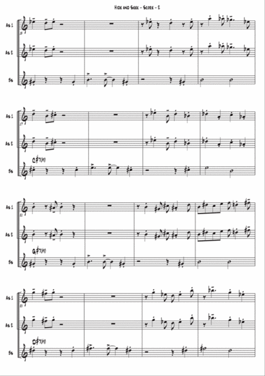 Hide And Seek Woodwind Trio scores gallery preview page 3