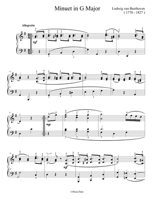 Beethoven Minuet in G Major