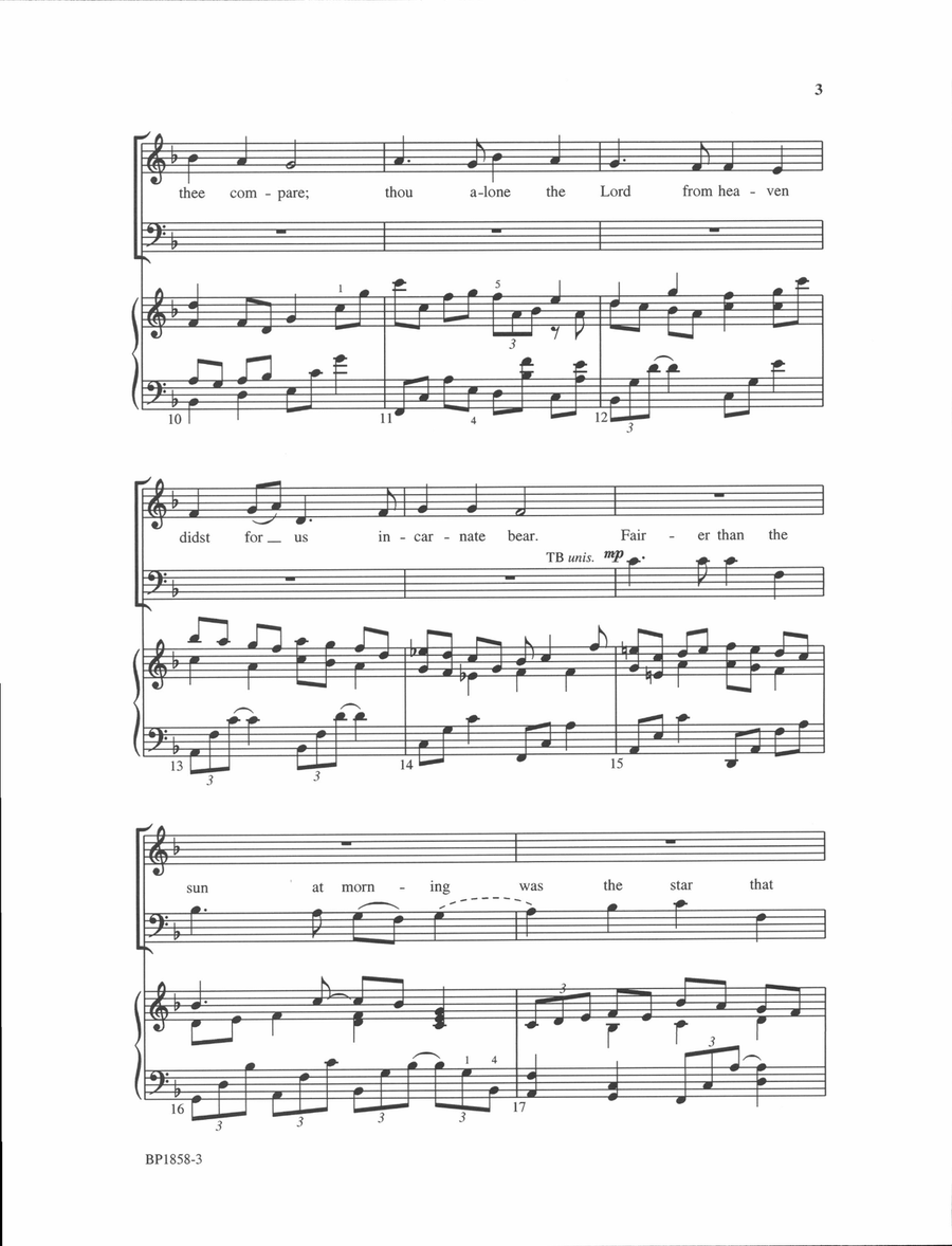 Bethlehem, of Noblest Cities 4-Part scores gallery preview page 3