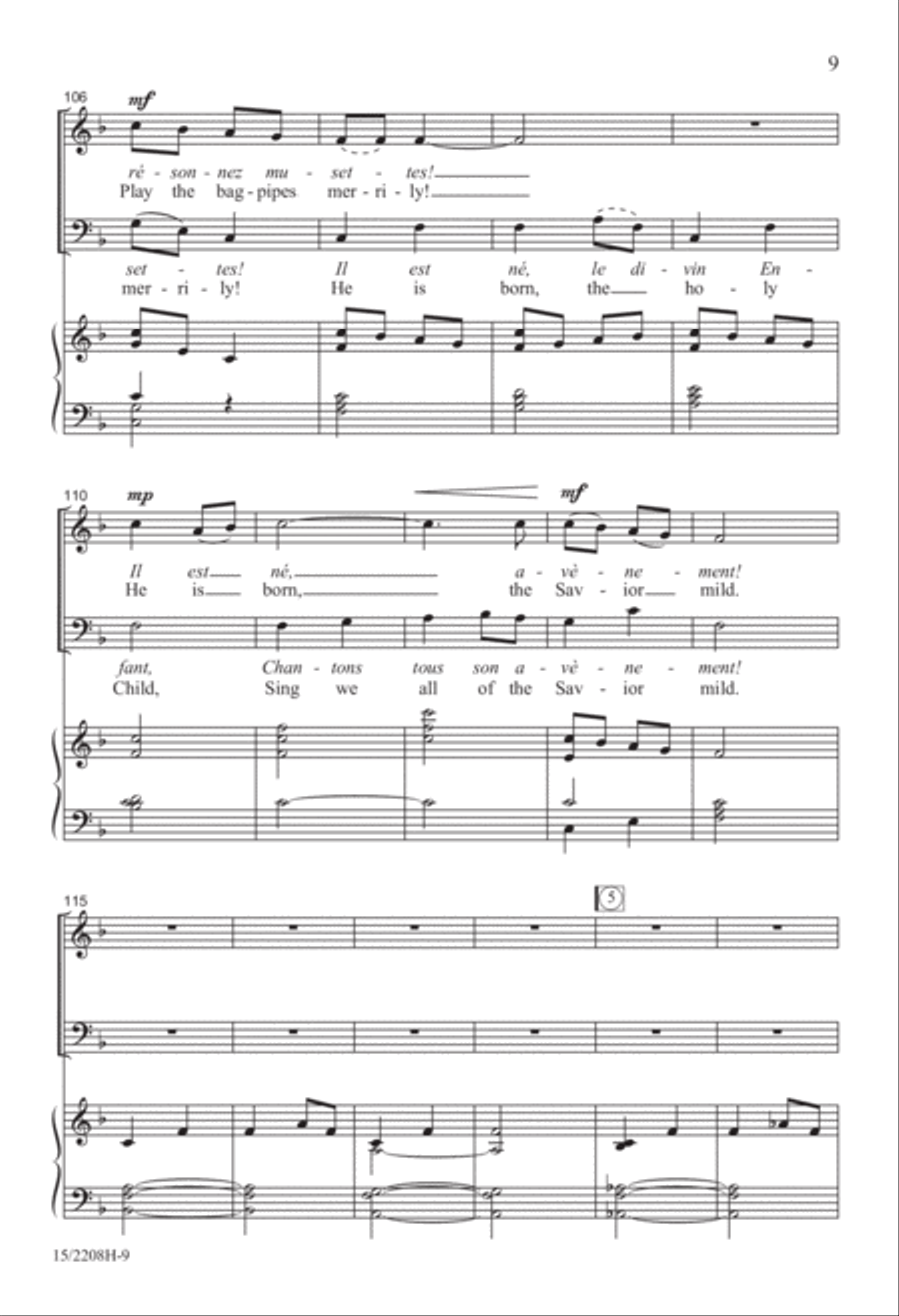 Il Est Né (He Is Born) 4-Part scores gallery preview page 9