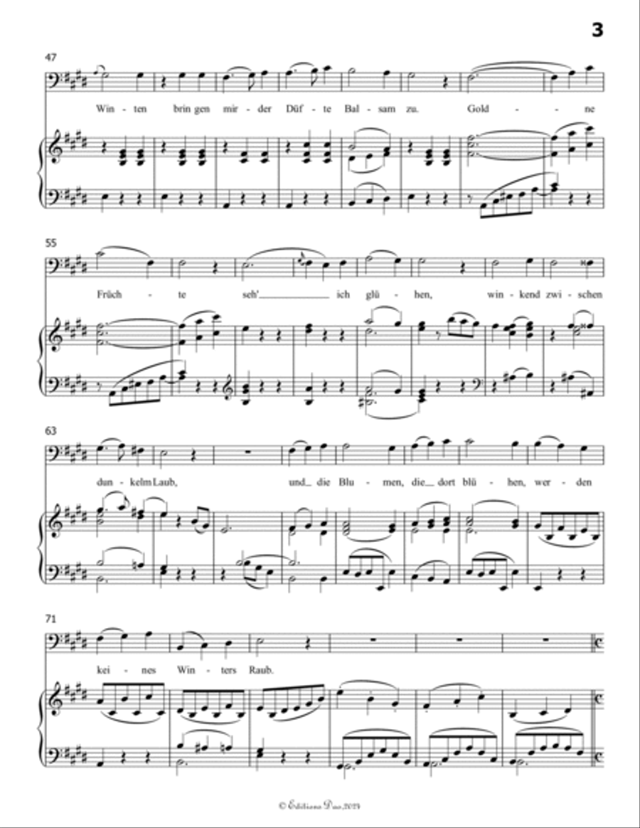 Sehnsucht, by Schubert, D.52, in E Major Voice scores gallery preview page 5