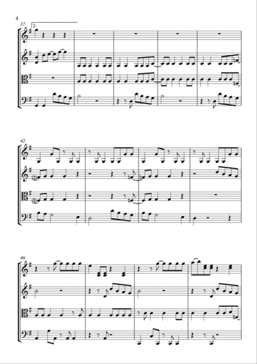Shake It Off String Quartet scores gallery preview page 4