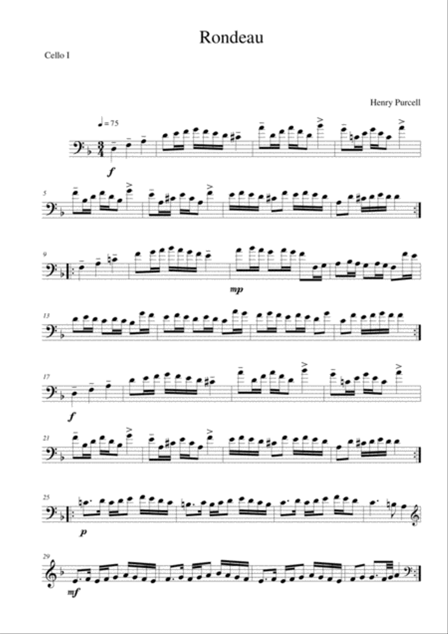 Rondeau Cello scores gallery preview page 5