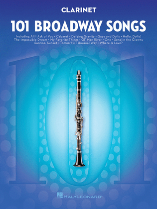 Book cover for 101 Broadway Songs for Clarinet