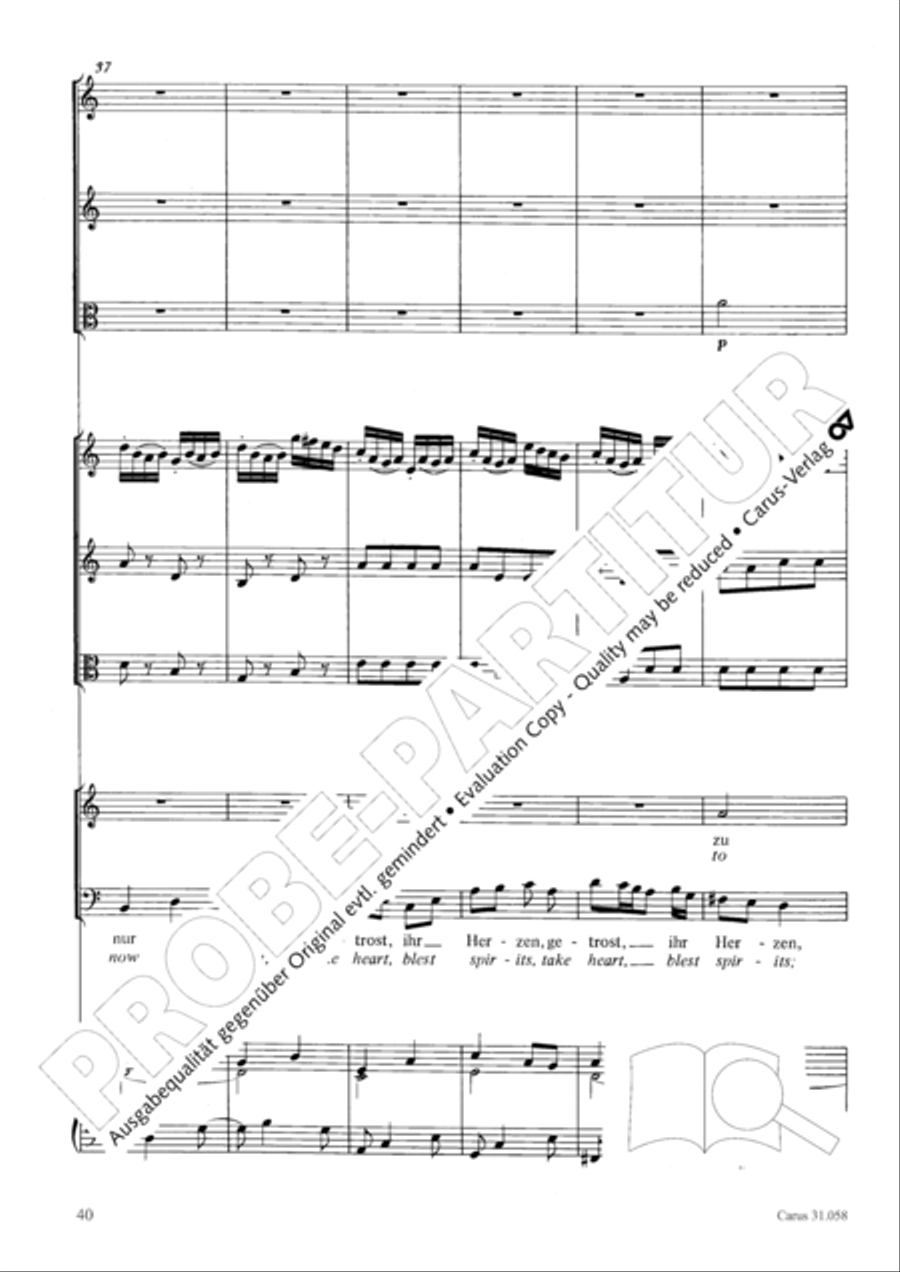 O God, what glut of care and pain (Ach Gott, wie manches Herzeleid) Orchestra scores gallery preview page 41