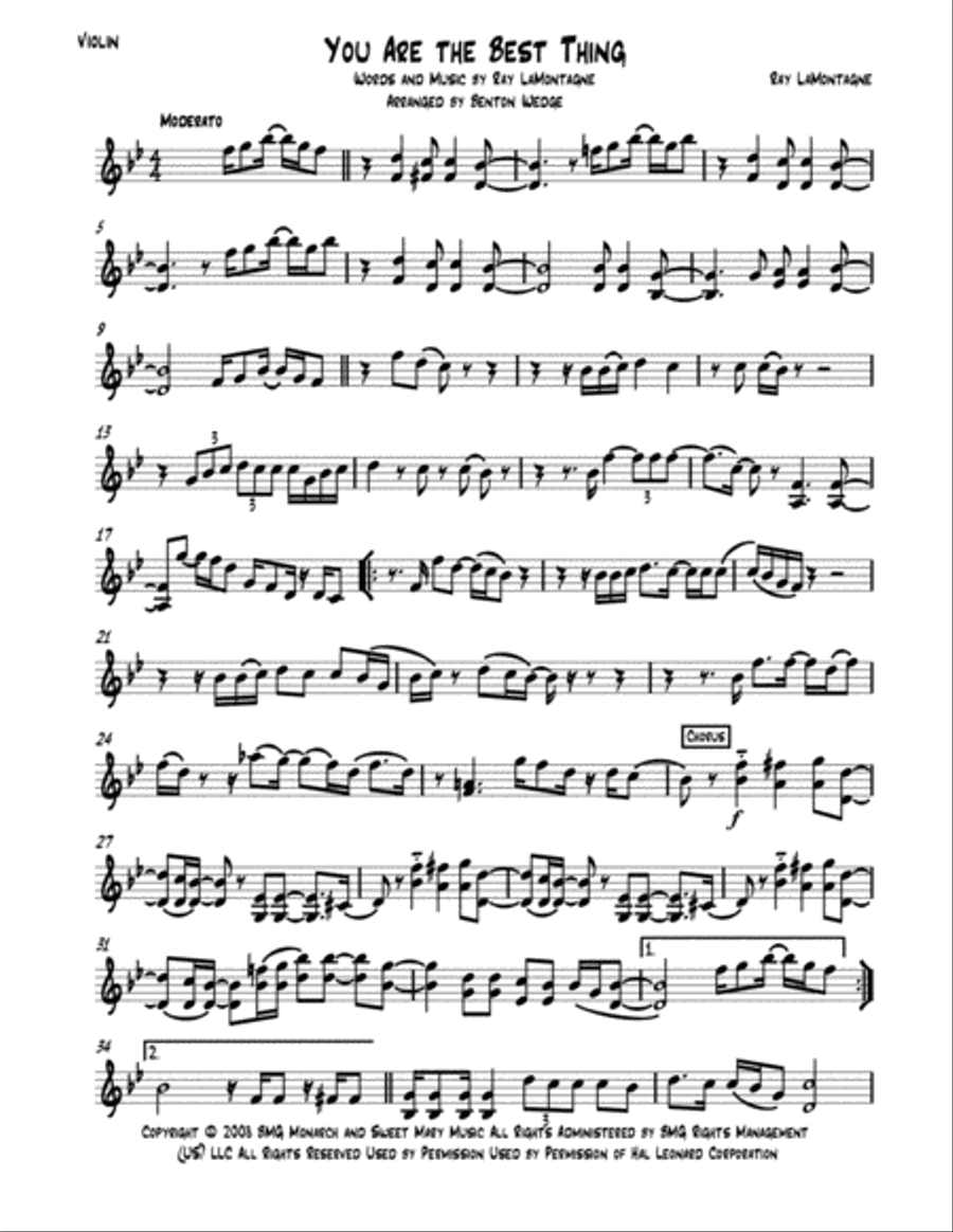 You Are The Best Thing String Duet scores gallery preview page 1