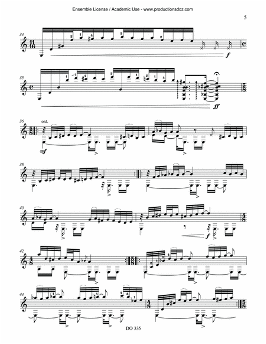 Averröes Dance Classical Guitar scores gallery preview page 5