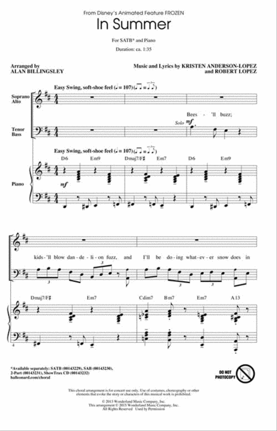 In Summer In Summer 4-Part scores gallery preview page 2