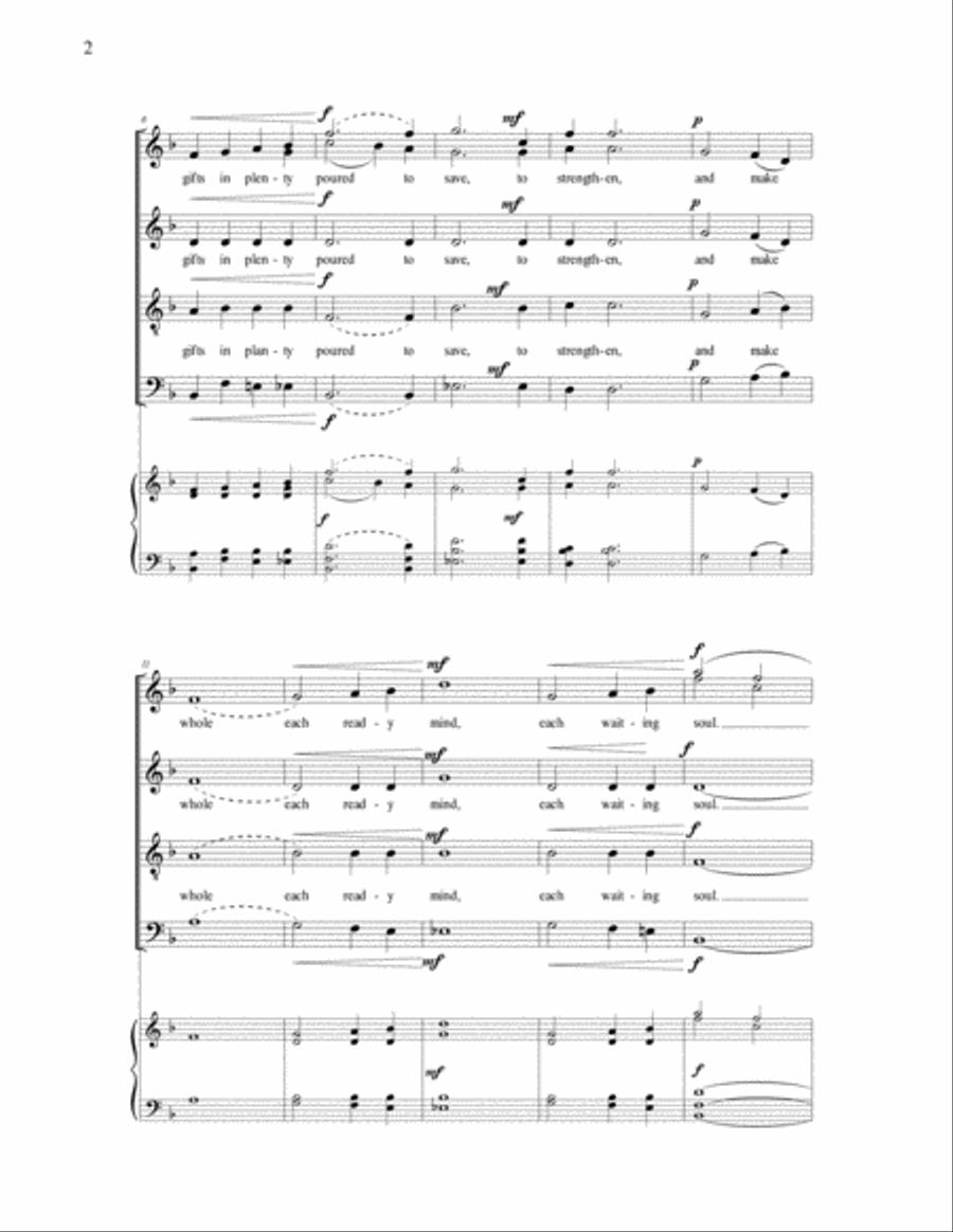 Come Holy Spirit 4-Part scores gallery preview page 2