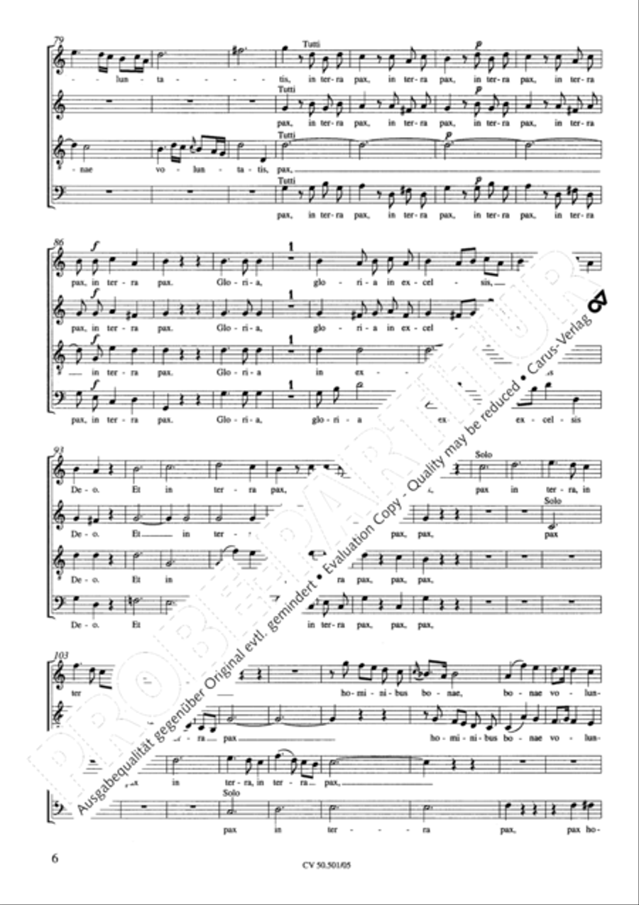 Mass in C Major 4-Part scores gallery preview page 7