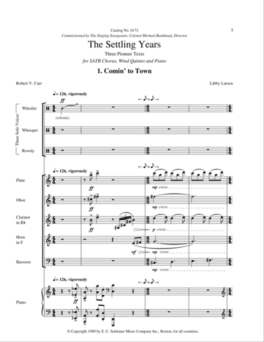 The Settling Years Choir scores gallery preview page 5