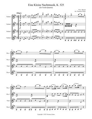 Eine Kleine Nachtmusik for Violin Quartet (1st Movement)